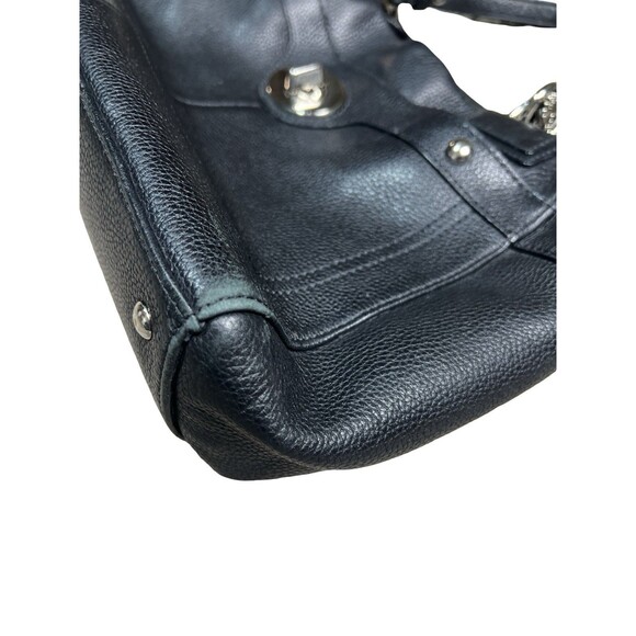 Coach Penelope Black Pebbled Leather 9x12x5” Hand Bag PurseTurn-Lock - Picture 14 of 16